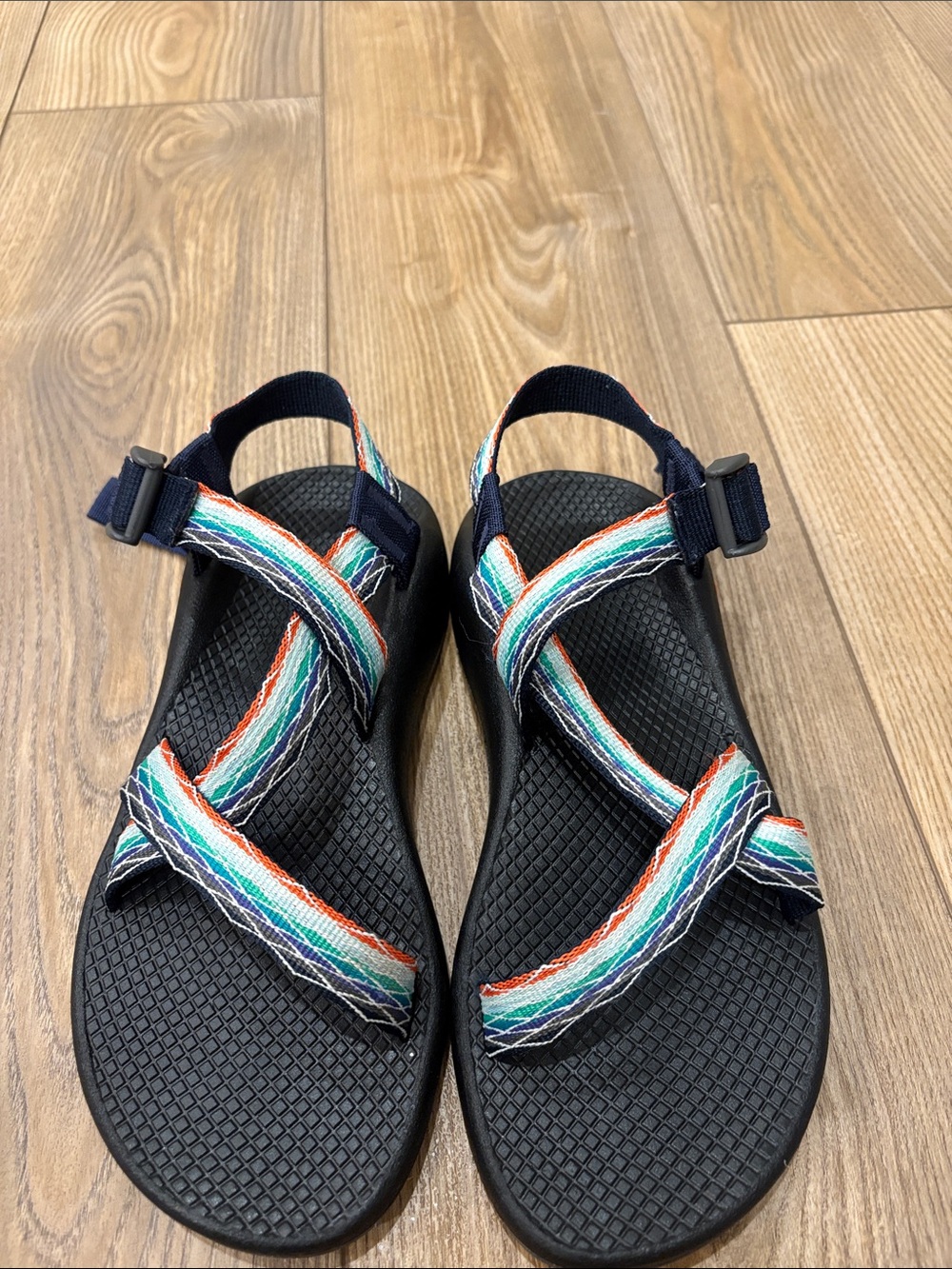 Chaco Women's Black Sandals with Multicolor Straps
